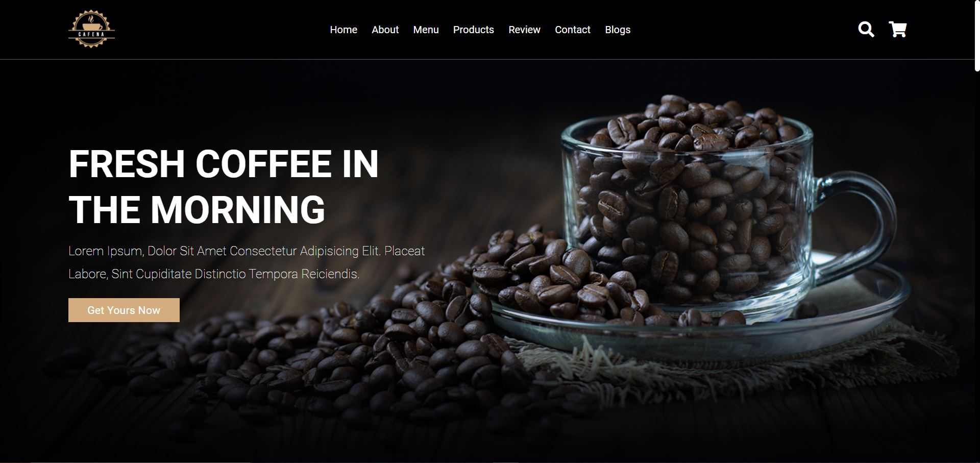 Coffee Website Template Şablon